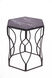 MZ Series Marble Side Table, Black Frame