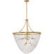 Myra 9 Light 35 inch Distressed Brass Chandelier Ceiling Light