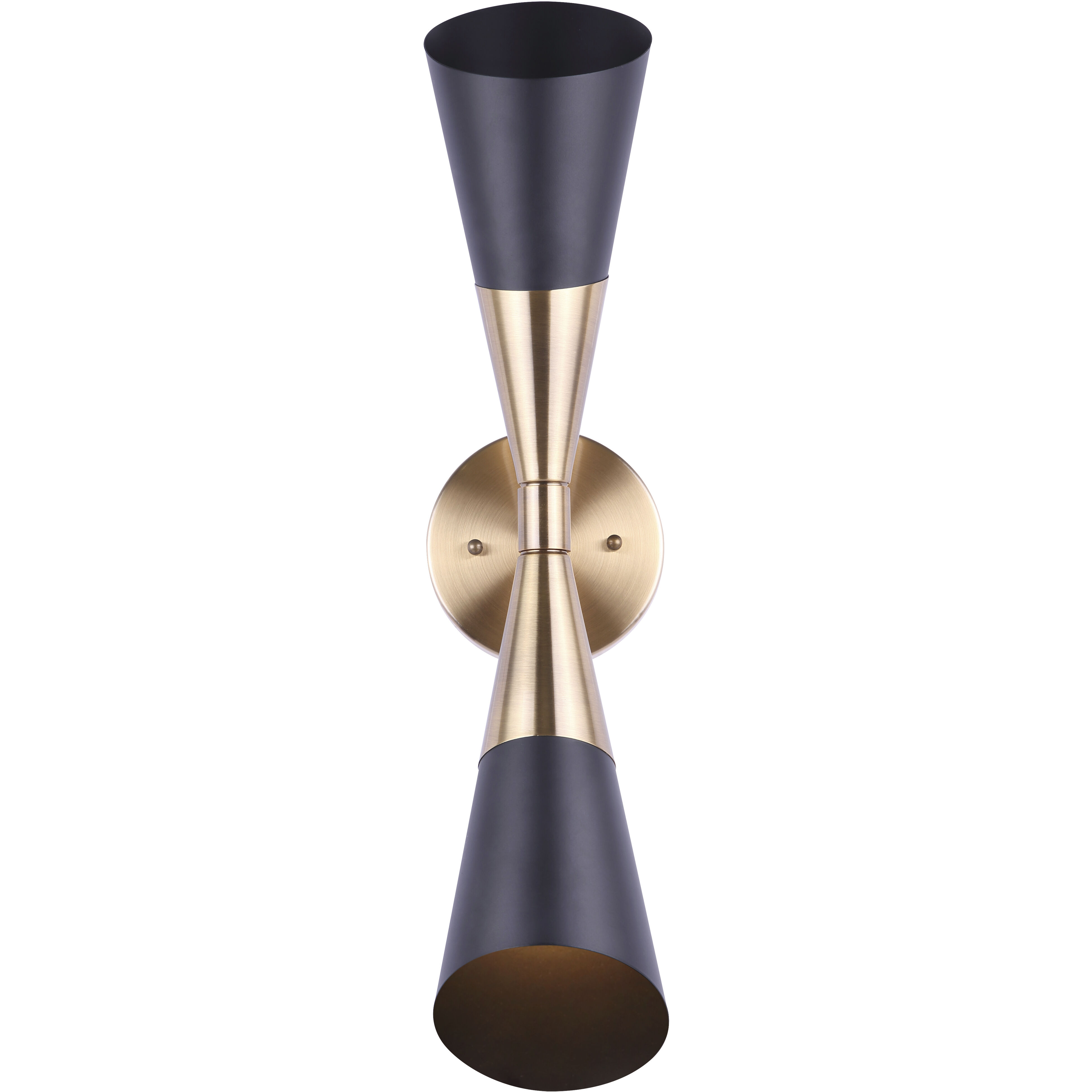 Emlen 2 Light 5 inch Black/Gold Wall Fixture Wall Light