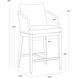 Capri 38 inch Smoke Grey / Copacabana Marble Outdoor Counter Stool