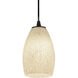 Champagne 1 Light 5 inch Oil Rubbed Bronze Pendant Ceiling Light in White Stone