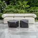 Bolster Back Java Black and Oyster White Armless Outdoor Sofa