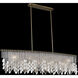 Farfalle 9 Light 9 inch Brushed Champagne Gold Linear Pendant Ceiling Light
