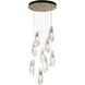 Luma 9 Light 20.5 inch Modern Brass Pendant Ceiling Light, Large