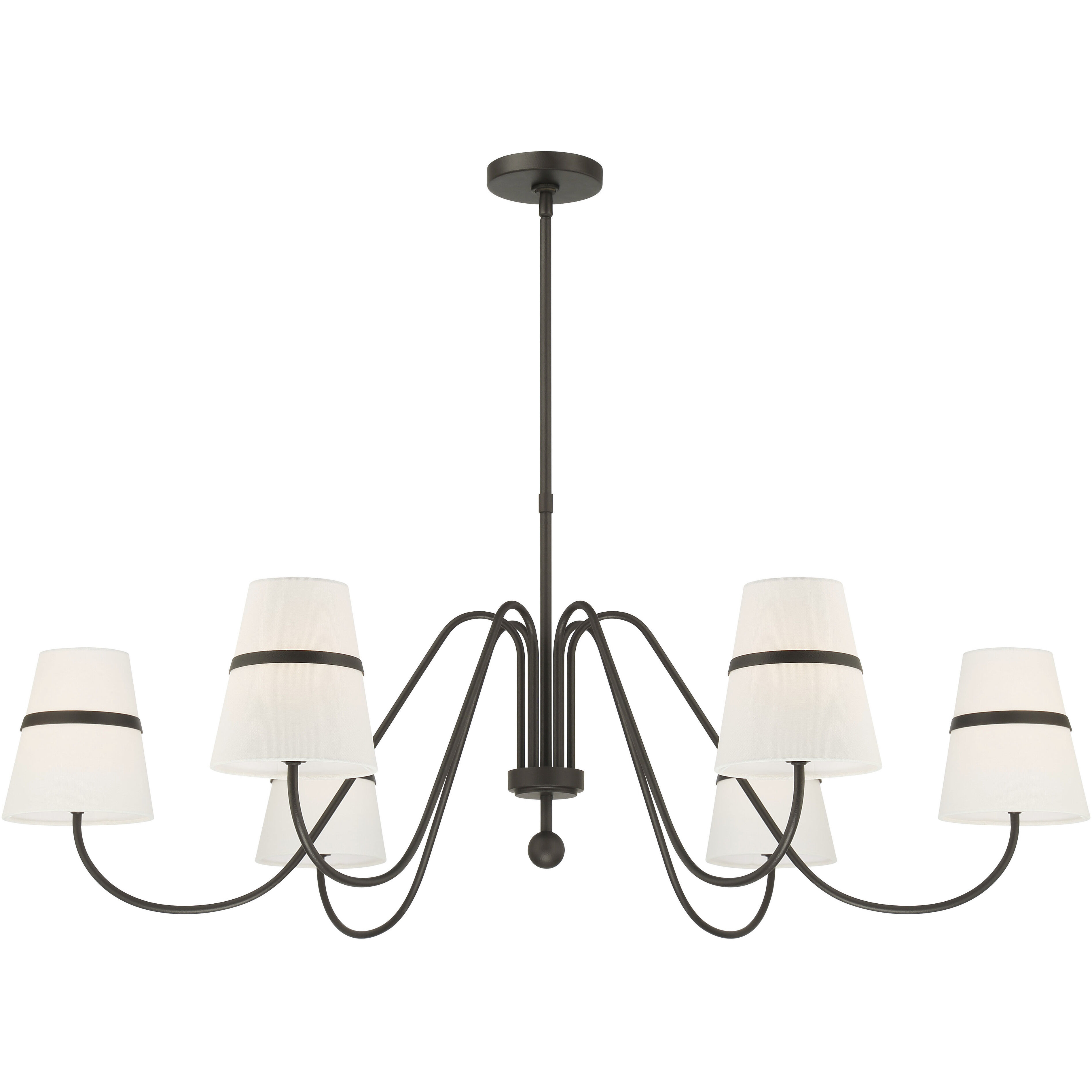 Althia 6 Light 43.75 inch Textured Dark Bronze Chandelier Ceiling Light