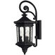 Estate Series Raley Outdoor Wall Mount Lantern in Museum Black, Non-LED, Medium