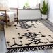 Beni Ourain 36 X 24 inch Black/Cream Rugs, Rectangle