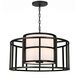 Hulton 5 Light 25 inch Matte Black Lantern Candelier Ceiling Light, Brian Patrick Flynn