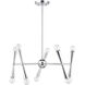 Contemporary 10 Light 24 inch Chrome Chandelier Ceiling Light