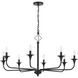 Jolenne 8 Light 38.03 inch Flat Black Chandelier Ceiling Light