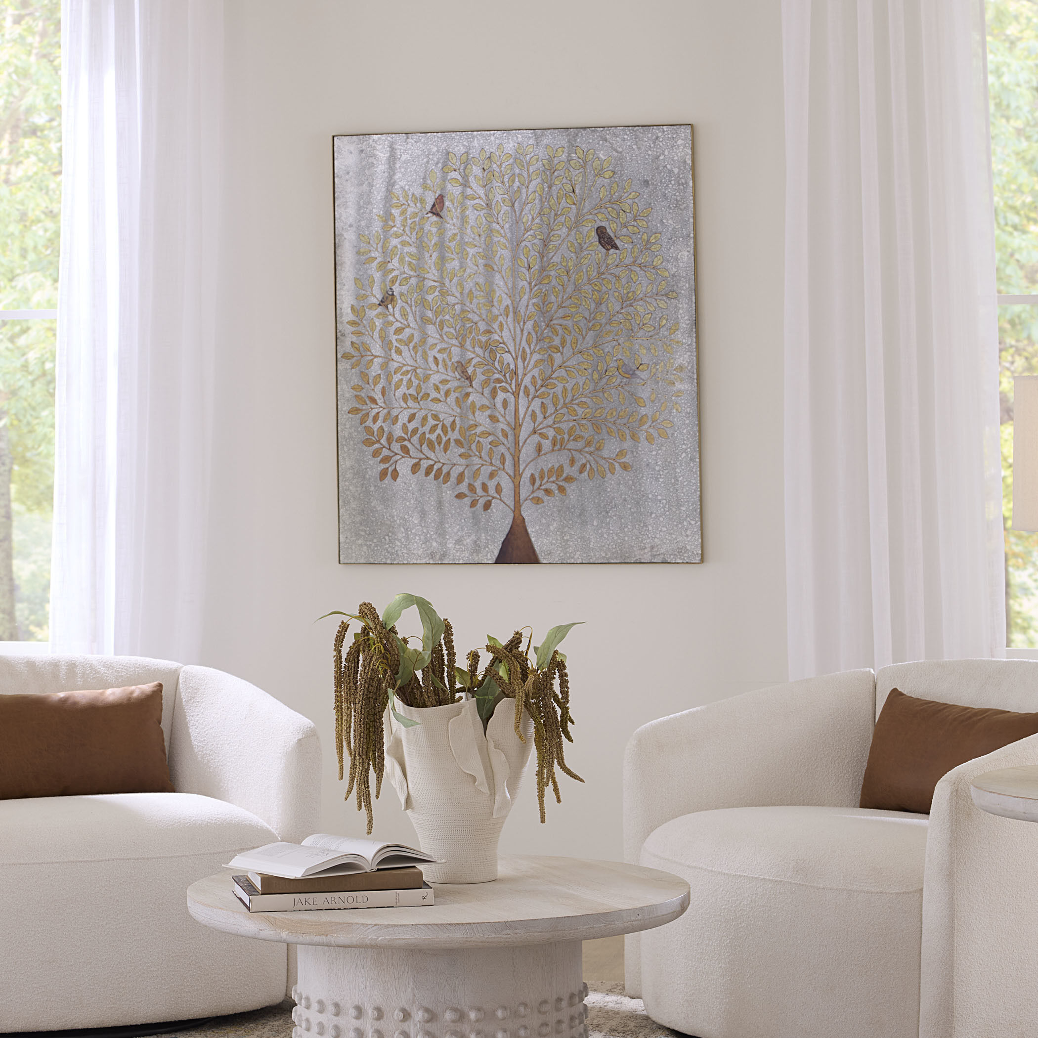 Provenance Blue and Grey and Printed Mercury Wall Art, Inline