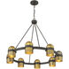 Andover 8 Light 35 inch Mediterranean Bronze and Riviera Brass Chandelier Ceiling Light