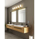 Danica 5 Light 38.75 inch Modern Gold Bath Vanity Light Wall Light