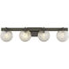 Darien 4 Light 33 inch Mediterranean Bronze Bathroom Vanity Light Wall Light