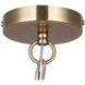 Ollie 1 Light 7.5 inch Matte White and Gold Pendant Ceiling Light