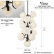 Vino 16 Light 24.75 inch Dark Bronze Pendant Ceiling Light in White Etched Alabaster Glass