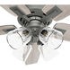 Gatlinburg 52 inch Matte Silver with Light Gray Oak Blades Ceiling Fan
