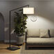 Stretch 75 inch 60.00 watt Matte Black Arc Floor Lamp Portable Light