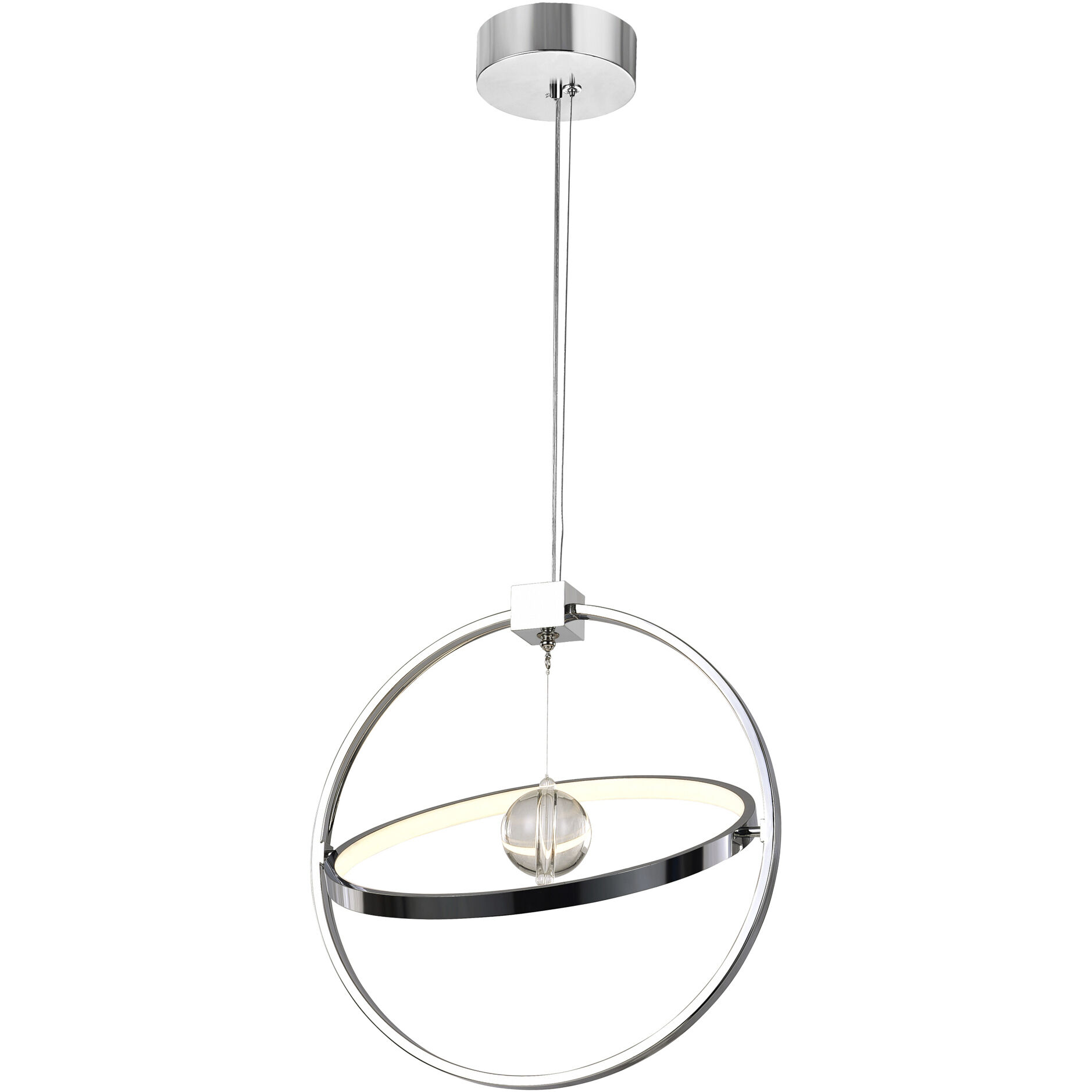 Colette LED 15 inch Chrome Chandelier Ceiling Light