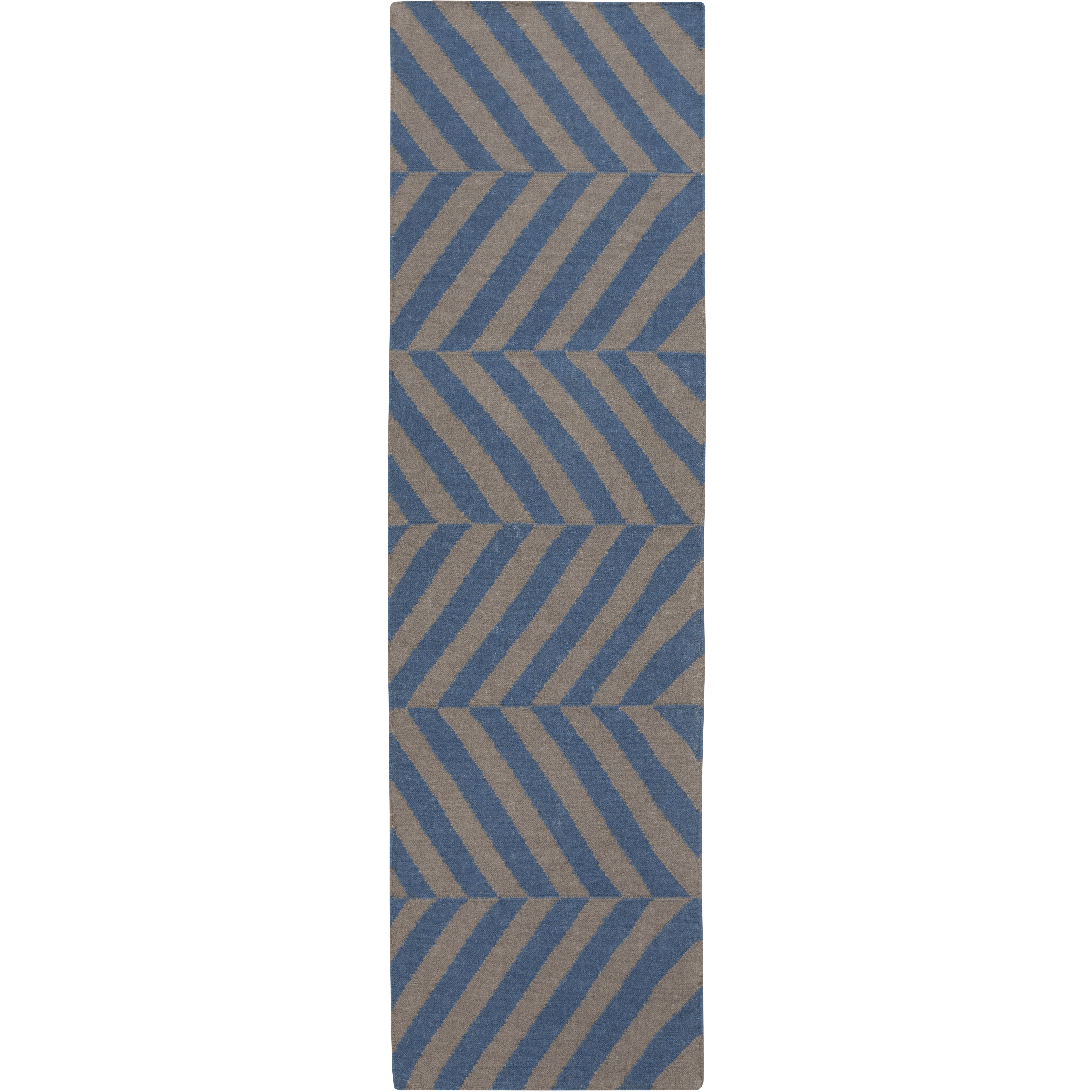 Frontier 96 X 30 inch Navy, Charcoal Rug