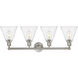 Berkshire 4 Light 35 inch Satin Nickel Bath Vanity Light Wall Light in Seedy