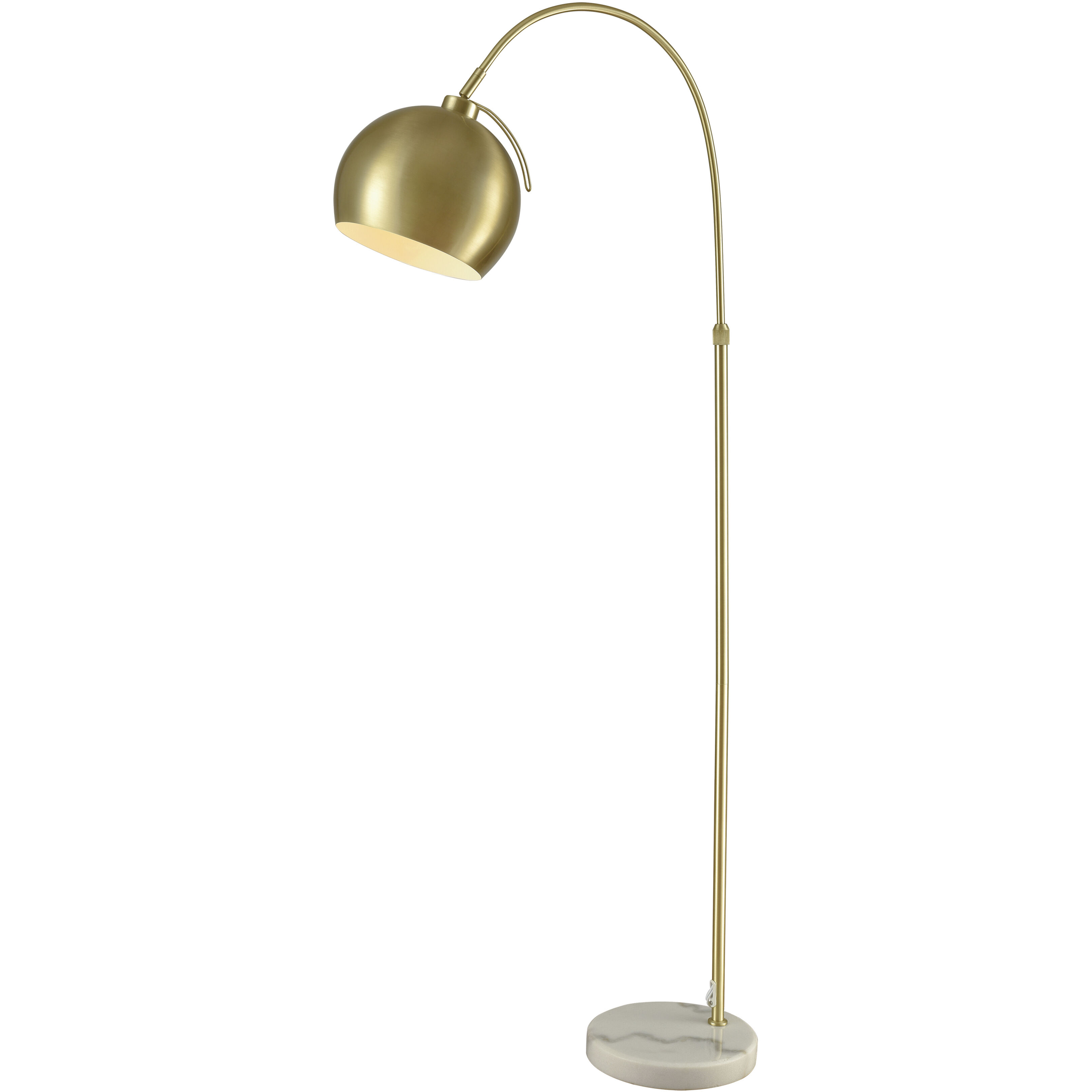 Kopernikus 61 inch 60 watt Aged Brass Floor Lamp Portable Light