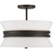 Dalvor 3 Light 15 inch Dark Bronze Semi-Flush Mount Ceiling Light