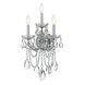 Maria Theresa Sconce Wall Light in Clear Hand Cut, Polished Chrome