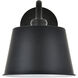 Nota 1 Light 7.9 inch Black Wall Sconce Wall Light