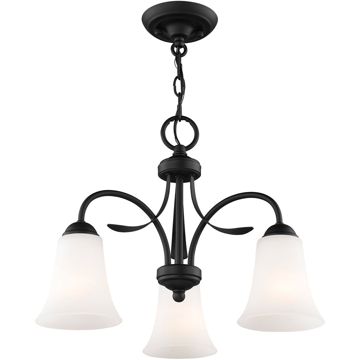Ridgedale 3 Light 18 inch Black Convertible Dinette Chandelier/Ceiling Mount Ceiling Light