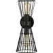 Alito 2 Light 7 inch Matte Black Wall Sconce Wall Light