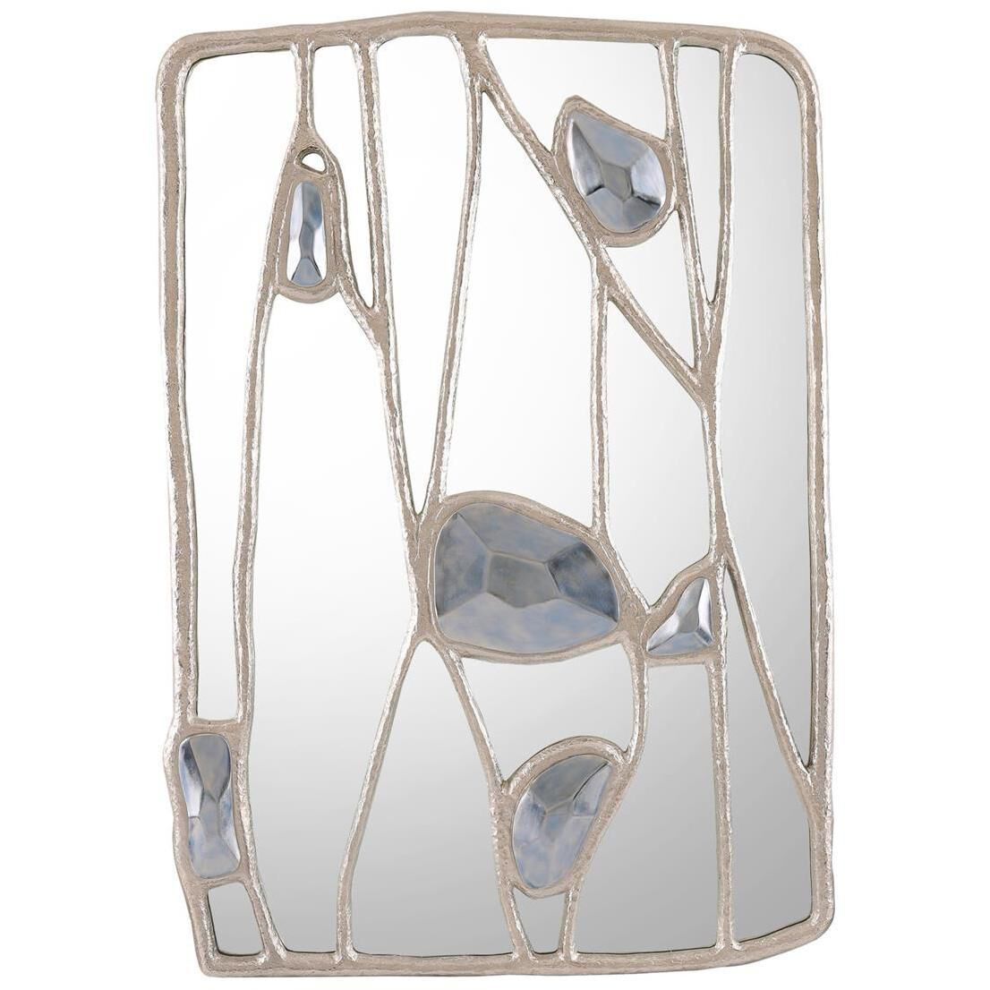 Embellished Branches 62.5 X 40 inch Silver Mirror
