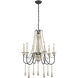 Sommieres 6 Light 25 inch Antique French Cream with Black Chandelier Ceiling Light