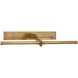 Kelly Wearstler Axis 25 watt 24.5 inch Antique-Burnished Brass Pivoting Library Light Wall Light