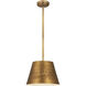 Maddox 1 Light 12 inch Rubbed Brass Pendant Ceiling Light