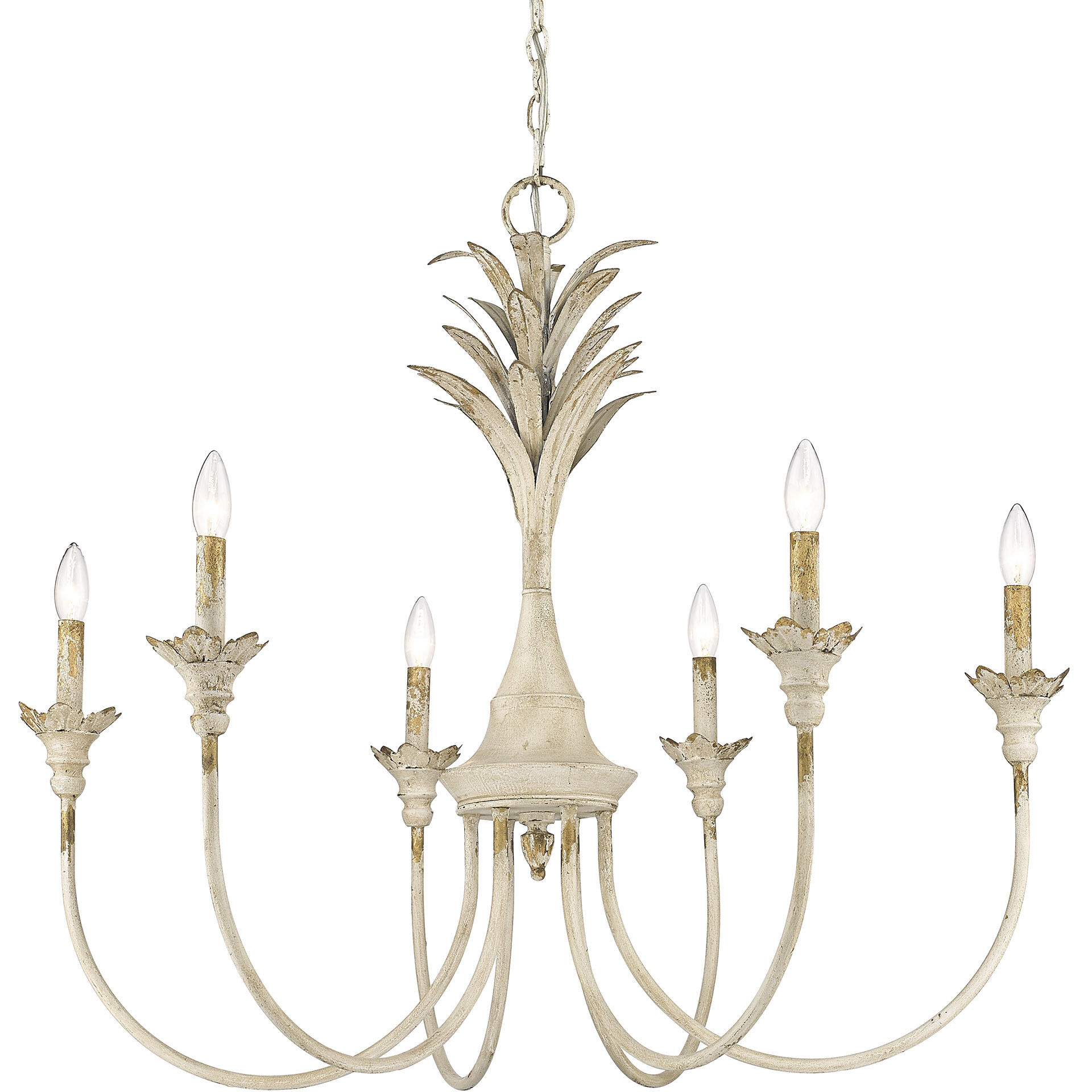 Lillianne 33.75 inch 60.00 watt Heirloom Gold Chandelier Ceiling Light