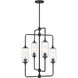 Holton 4 Light 20 inch Matte Black Chandelier Ceiling Light