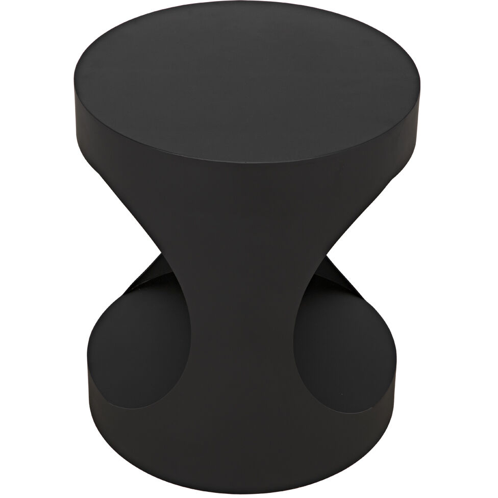 Eclipse 26 X 22 inch Matte Black Side Table, Round