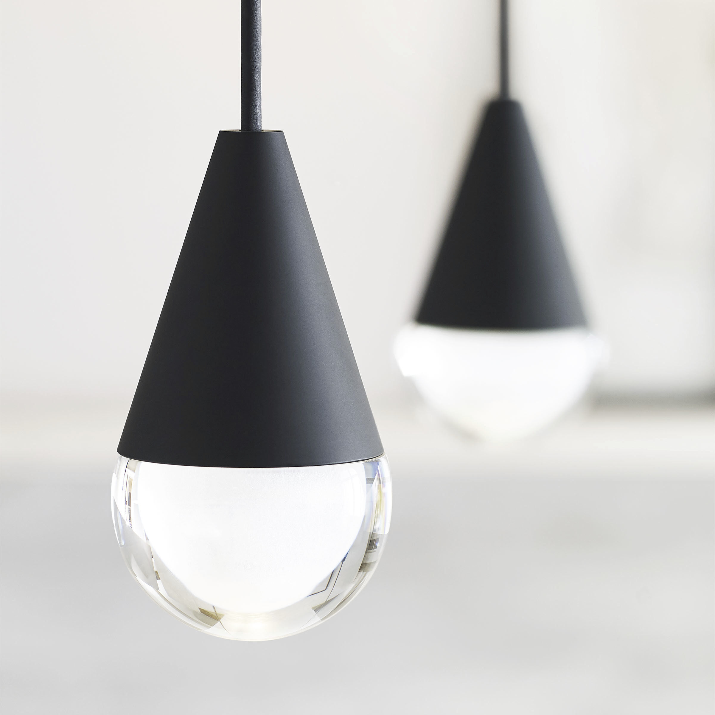 Sean Lavin Cupola LED Nightshade Black Chandelier Ceiling Light, Integrated LED