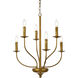 Westley 6 Light 24 inch Brass Pendant Ceiling Light