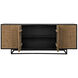 Ra 76 X 20 inch Hand Rubbed Black with Teak Sideboard
