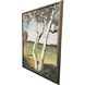 Birch Tree Green and Blue and Brown and Orange Canvas