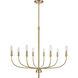 Newland 8 Light 34 inch Satin Brass Chandelier Ceiling Light
