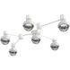Cabochon Sconce & Flush Mount Wall Light in 3000K LED, Smoke, Salt White with White Marble, Hub & Spoke