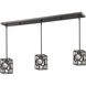 Port 3 Light 50 inch Olde Bronze Linear Chandelier Ceiling Light