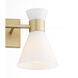 Beldar 2 Light 18.5 inch Aged Brass Vanity Light Wall Light