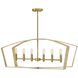 Sammi 6 Light 40 inch Lacquered Brass Chandelier Ceiling Light