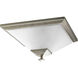Lucas 2 Light 15 inch Brushed Nickel Flush Mount Ceiling Light