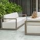 Remsen Weathered Gray and Oyster White Outdoor Sofa