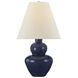 Dumont 32.5 inch 15 watt Aged Brass and Ceramic Egyptian Blue Table Lamp Portable Light